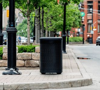 Toronto Double Stream Recycle Outdoor Receptacle