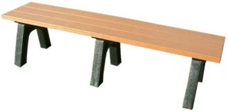 6 Foot Traditional Recycled Plastic Bench, Backless