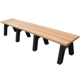 8 Foot Traditional Recycled Plastic Bench, Backless