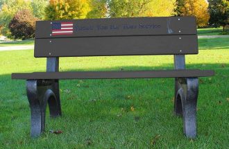 Veteran 4 Foot Park Bench