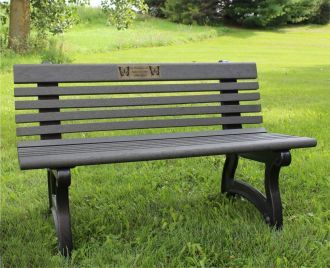 Willow 4 Foot Memorial Bench with Laminate Plaque