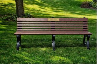 Willow Memorial 6 foot Park Bench with Laminated Plaque