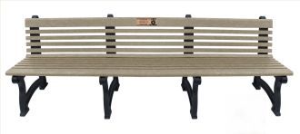 Willow 8 Foot Memorial Park Bench with Laminate Plaque 