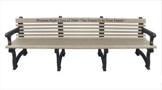 Willow Park Memorial Bench 8 Foot With Arm Rest