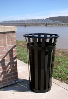 24-gallon steel slat recyle bin