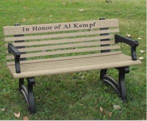 Willow Memorial Park Bench 4 foot with Armrest