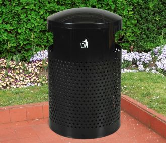 40-Gallon Perforated Trash Receptacle
