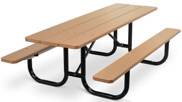 Extra Heavy Duty Picnic Table Recycled Plastic Picnic Table Portable or Surface Mounted Picnic Table OCC Outdoors