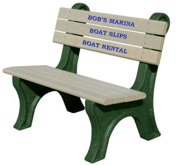Park Classic Memorial Park Bench 4 foot Memorial Bench Recycled