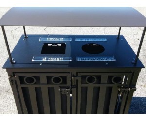 36-Gallon Dual Bin Recycling Receptacle from OCC Outdoors