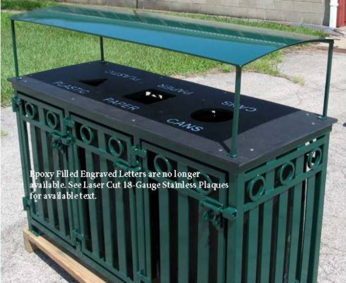3Stream Outdoor Recycle Bin OCC Outdoors